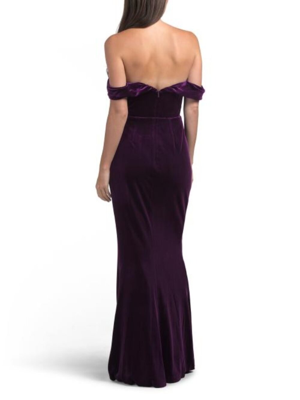 MARCHESA NOTTE Plunging Velvet Gown - Picture 2 of 4